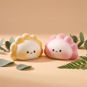 Juguete Blandito de PU con Forma de Dumpling, de Subida Lenta, Suave para Apretar, Antiestrés, Juguete Sensorial Kawaii con Forma de Comida - Product Image 2