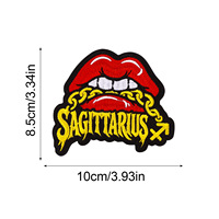 Patch brodé thermocollant tendance style Hot Girl, symboles du zodiaque 12 signes, accessoires DIY pour vêtements punk Y2K