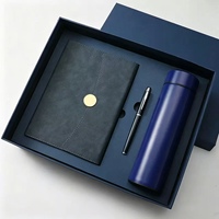 Ensemble cadeau de carnet d'affaires personnalisé, journal en cuir de luxe, stylo, tasse isotherme, souvenir de conférence d'entreprise, cadeau promotionnel en soie