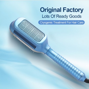 Cryogenic Care Frozen Ice Flat <b>Iron</b> Cold Brush Comb Electric Ice Cold Hair Straightener Brush - Product Image 4