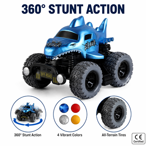 Coche <span class=keywords><strong>de</strong></span> juguete todoterreno con diseño <span class=keywords><strong>de</strong></span> tiburón realista, giro <span class=keywords><strong>de</strong></span> 360 grados, <span class=keywords><strong>acrobacias</strong></span> <span class=keywords><strong>de</strong></span> colisión, mini <span class=keywords><strong>monster</strong></span> <span class=keywords><strong>truck</strong></span>, venta al por mayor - Product Image 1