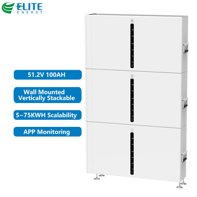 OEM ODM 48V 51.2V 100Ah Stackable Energy Storage Lithium Ion Battery Pack Home Solar System 5Kwh Wall Mounted LiFePO4 Batteries