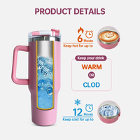 Cadeau promotionnel tasse de voiture 2025 vente en gros directe en acier inoxydable 304 isolé sous vide impression personnalisée sans BPA couvercle de paille 40 oz gobelet