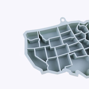 Amerika birleşik devletleri haritası tasarım silikon buz yapım makinesi küpü kalıpları ve tepsi - Product Image 5