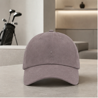 Casquette de golf de performance en daim premium, anti-humidité, style coréen minimaliste, avec logo personnalisé, casquette de papa 6 panneaux de luxe