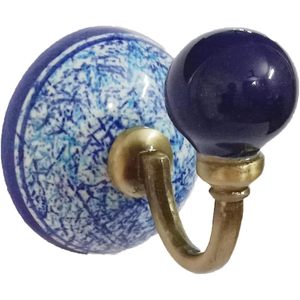 PARIJAT Handicraft Multi-Colored Ceramic Wall Hook <b>Hanger</b> <b>Key</b> Holder Hat/Clothes Hangings for Bathroom Hand Painted - Product Image 5