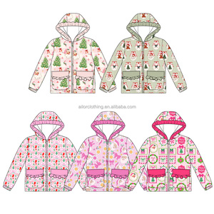 Chaqueta con Capucha para Niños, Resistente al Viento, de Poliéster, con Estampado, Bolsillos con Volantes y Puños Elásticos, Venta al Por Mayor OEM y ODM - Product Image 2