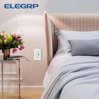 Prise murale USB double avec ports Type-C, 15A 125V, anti-effraction, chargeur USB domestique, vente en gros