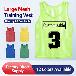 Chaleco de Entrenamiento de Fútbol de Malla para Adultos y Niños, Chaleco de Fútbol Personalizable Delgado, Camiseta sin Mangas - Product Image 3