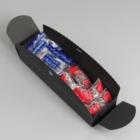 Longue boîte de papier au chocolat truffe auto-popup une pièce boîte à biscuits fraise bonbons collations boîte d'emballage pour traiter la faveur de fête
