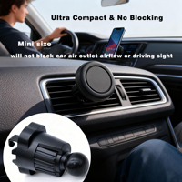Support de téléphone universel magnétique 3-en-1 pour grille d'aération de voiture avec ventouse télescopique