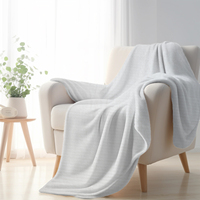 Couverture en flanelle douce jacquard Sherpa 100 % polyester, toutes saisons, unie, style européen et américain, fabriquée directement par un fabricant audité