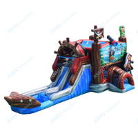 Combo de pirate gonflable Moonwalk Toboggan commercial Jumper Château gonflable Maison gonflable Combo