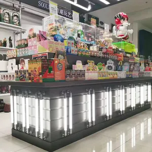 Commercial locations furniture toys display cabinet stylish design glass stand shop perfect kids toy shop
