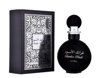 LATTINO Franker Black Parfum pour Hommes du Moyen-Orient, Oud Arabe Longue Durée, Eau de Parfum en Flacon Sphérique, Format Voyage