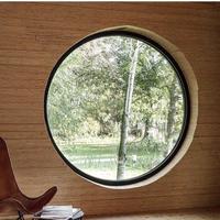 Ventana Redonda Fija de Aluminio Moderna CBMmart con Vidrio Templado y Persiana Enrollable para Cocina y Entrada
