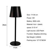 Lampe de table de restaurant sans fil rechargeable à LED, lampe de table LED sans fil de luxe, Lampada Da Tavolo Led