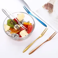 Fourchette à fruits en acier inoxydable, petit cure-dent multifonctionnel, couteaux à gâteau de lune, pics à nourriture, accessoires de cuisine 13x1cm