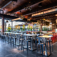 Chaises hautes pivotantes pour restaurants et bars, tabourets de bar modernes et commerciaux