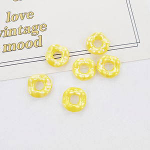 Acrilico AB colore 12.7*2.5mm branelli allentati plastica colore misto fiori acrilico opaco grande foro <span class=keywords><strong>perline</strong></span> cornice per creazione di gioielli - Product Image 3