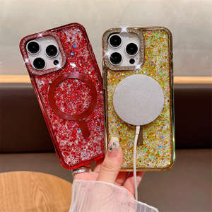 Personalizado 3 en 1 de lujo claro TPU PC diseño nueva mariposa brillo epoxi transparente Fundas teléfono <span class=keywords><strong>funda</strong></span> protectora para iPhone 16 12 - Product Image 1