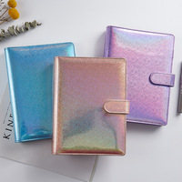 Carnet de reliure en cuir PU à la mode Macaron prêt à l'emploi tailles A5/A6 reliure à feuilles mobiles conception Laser colorée en gros
