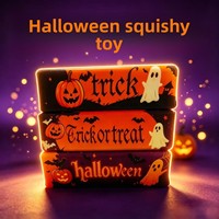 Nouveau jouet anti-stress en PU souple à rebond lent, motif citrouille fantôme d'Halloween, super collant, pour les 14 ans et plus, 13,5 cm