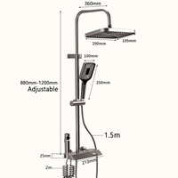 Classique Or Blanc Muller Massage Douche Robinet Mitigeur Ensemble Mur Monté En Laiton Rainhead Doux Dissimulé pour Salle De Bains 3 Ans