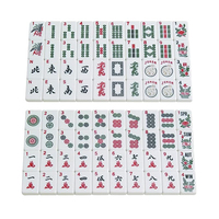 Ubin Mahjong Amerika Mewah Motif Cangkang Kura-kura Resin UV Mini Portabel 4-Pemain Tahan Air Tahan Lama Pengisian Daya USB Baja Tahan Karat