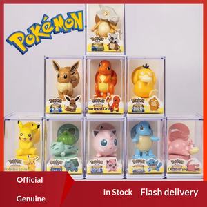 Figurine d'action Pokémon authentique en PVC, boîte mystère Pikachu 3 Legend Starters Squirtle, jouets à collectionner avec tampons de personnages d'anime, cadeau - Product Image 3