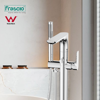 Frascio Hôtel Multifonctionnel Or Laiton Autoportant Bain Douche Mitigeur Ensemble Complet De Douche Robinet Robinet Avec Douchette Pulvérisateur