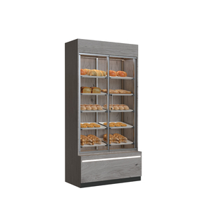 High Capacity Integrated LED <b>Lighting</b> <b>Space</b>-Saving Design Customized Wood Metal Bread Display Rack - Product Image 5