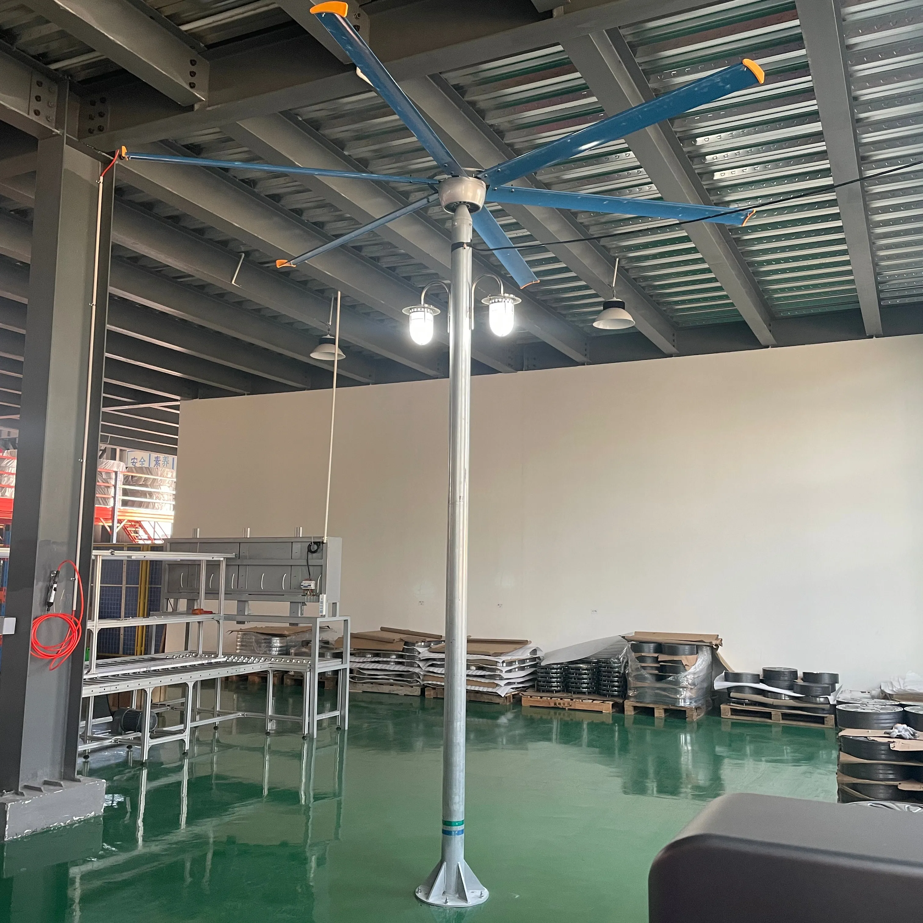 3.8m 13ft standing airpole fan Portable Outdoor Hvls Fans