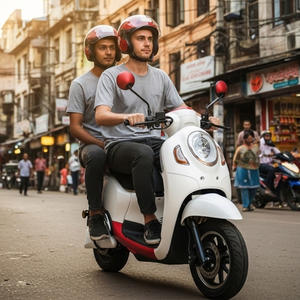 Holladya รถจักรยานยนต์ไฟฟ้าขนาดเล็กแบบย้อนยุค1500W จักรยานไฟฟ้า OEM/ODM คลาสสิกจากโรงงาน - Product Image 4