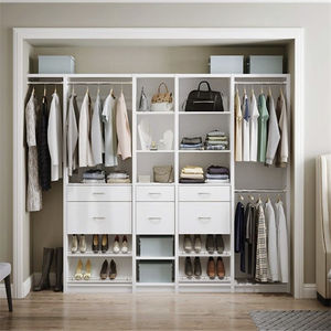 Thiết Kế Mới Tường Thiết Kế Quần Áo Tổ Chức Giá Rẻ Góc Bằng Gỗ Gấp Tủ Quần Áo Tủ Quần Áo Trong Suốt Cửa - Product Image 4