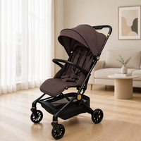 Poussette de voyage compacte pour bébé, adaptée aux cabines d'avion, avec système de pliage automatique par gravité pour bébés et tout-petits