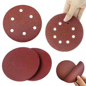 <strong>Abrasive</strong> <strong>Tools</strong> Sanding Disc 60 80 120 240 320 400 600 Grit 6inch 6 Holes Orbit Sander Pack of 100pcs - Product Image 1