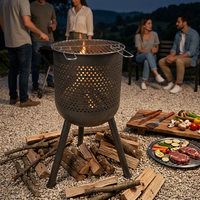 Panier de barbecue d'extérieur pleine grandeur en acier au carbone pour brasero de jardin, fourni par l'usine