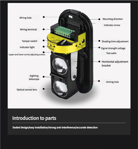 <span class=keywords><strong>Detector</strong></span> infravermelho duplo/triplo/do feixe do quadrilátero com monitoração 360 ° e distância da detecção 50-250m exterior - Product Image 5
