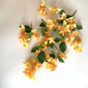 Flores Artificiales de Buganvilla de Seda Hechas a Mano de 75 cm, Cinco Ramas, Decoración de Pared Interior para Bodas - Product Image 6