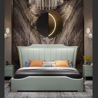 Lit king size moderne de luxe en vente chaude, ensemble de meubles de chambre à coucher moderne, cadre de lit pour hôtel à domicile, lit double queen size avec rangement pour la chambre à coucher