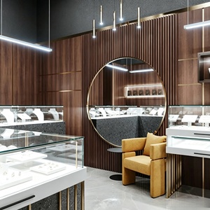 Jewelry Watch Luxury Goods Shop Interior Design Full Room Customization Glass Display Cabinet Jewelry Showcase Store Decoration - Product Image 1