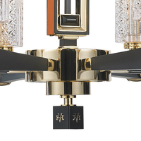 Applique murale double tête VH Nordic Antique noire en cuivre, avec éclairage LED en cuir, design décoratif
