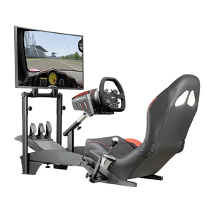 Simulateur de course automobile de jeu de conduite avec logo personnalisé en acier, siège de cockpit de simulation de course pour PC <span class=keywords><strong>Playstation</strong></span> 2 3 Wii Xbox 360 - Product Image 1