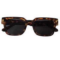Lunettes de soleil carrées UV400 de haute qualité Lunettes de soleil bon marché Lunettes de soleil rétro à imprimé léopard pour hommes femmes
