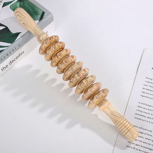 Rodillo de Madera para Masaje Corporal, 9 Ruedas, Venta Caliente, Herramienta de Terapia de Celulitis, Masajeador de Espalda de Madera, Rodillo Dérmico de Madera para Cuello, Piernas y Brazos - Product Image 4