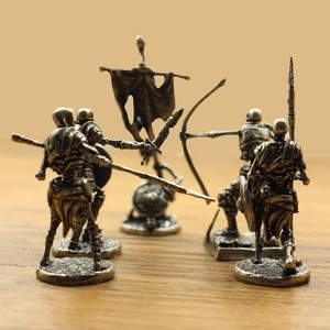 Kupfer-Skelett-Legionen-Figuren Miniatur-Dekoration Retro Metall-Soldaten-Modell Statue Schreibtisch-Ornament - Product Image 2