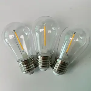 Wholesale Light Bulbs Outdoor Decoration Plastic Shatterproof E26 E27 S14 Led Light Bulb For Patio String Light