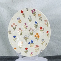 Ensemble d'assiettes en céramique gaufrée blanche et or 24k de luxe uniques Plats à dîner Assiettes à dessert plates pour offrir