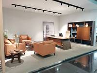 Bureau de direction commercial de loisirs personnalisé pour réception Ensemble de canapés modernes avec mobilier de luxe en cuir pour le bureau